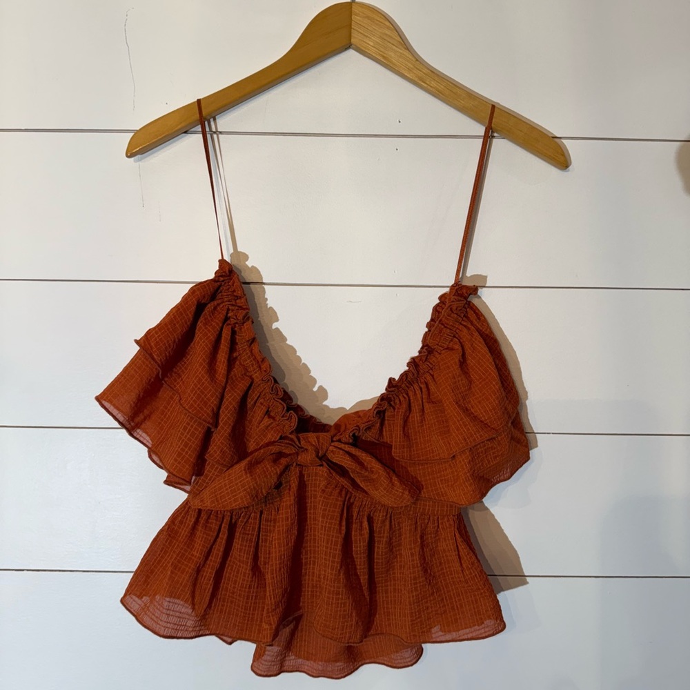 ZARA Ruffled Crop Top